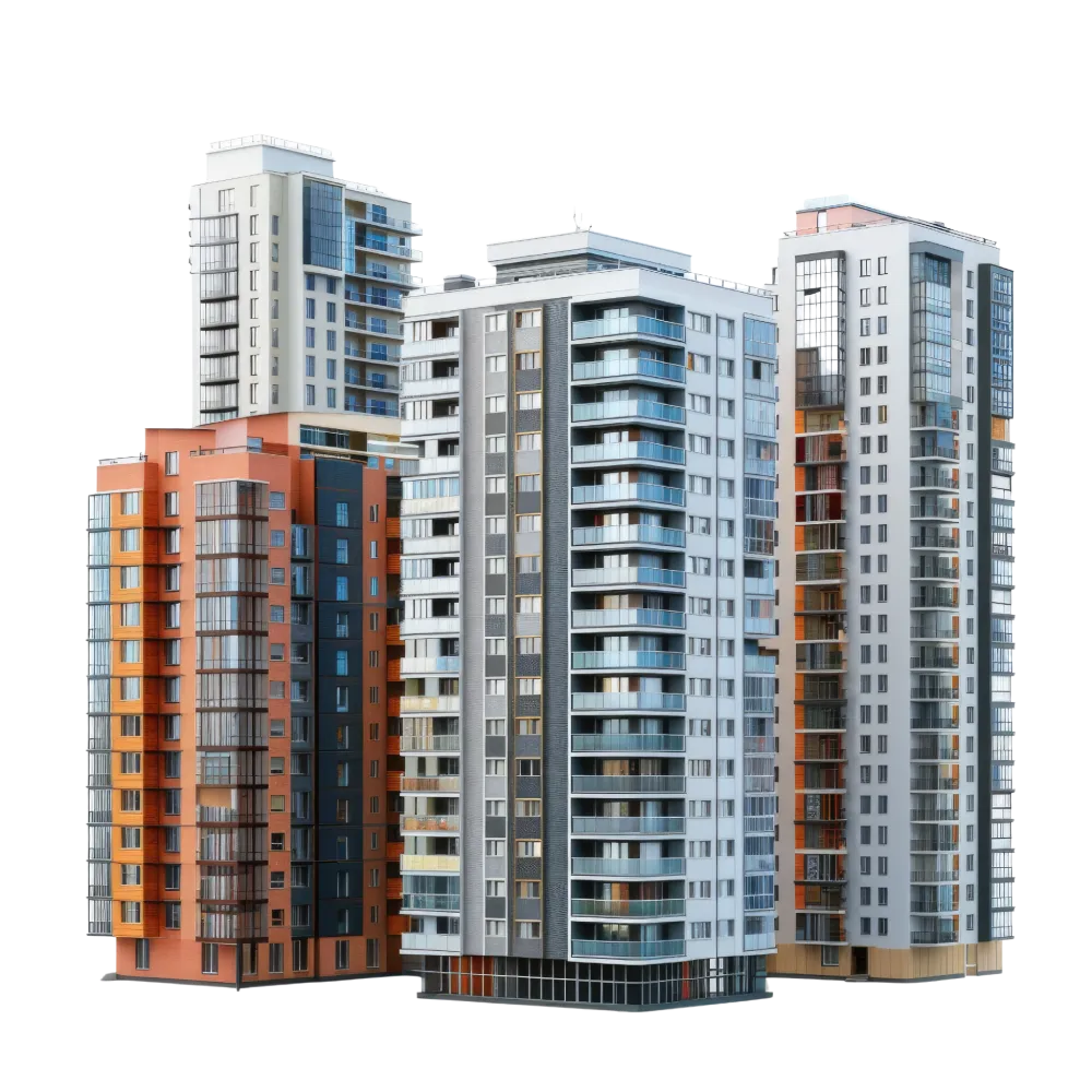 apartment buildings