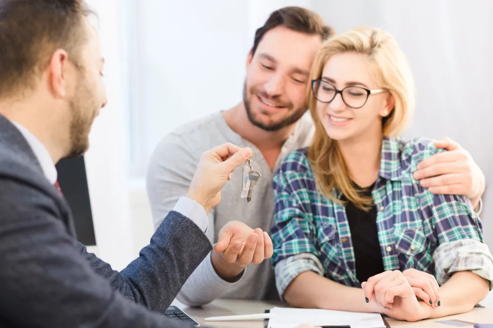 real estate agent buying a house